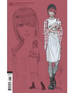 WONDER WOMAN #762 INC 1:25 MIKEL JANIN LIAR LIAR CARD STOCK VAR