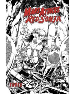MARS ATTACKS RED SONJA #3 10 COPY KITSON B&W INCV