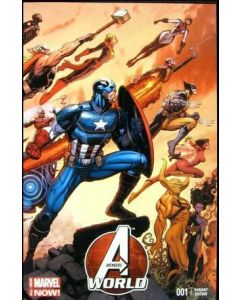 AVENGERS WORLD #1 ADAMS WRAPAROUND VAR ANMN 2014