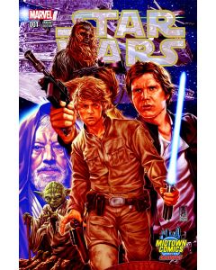 STAR WARS VOL 4 #1 COVER B MIDTOWN EXCLUSIVE MARK BROOKS CONNECTING COLOR VARIANT COVER (PART 1 OF 3) 2015