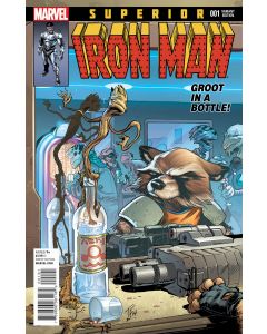 SUPERIOR IRON MAN #1 ROCKET RACCOON AND GROOT VAR AXIS