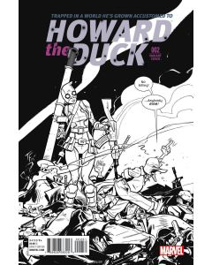HOWARD THE DUCK #2 FOWLER GWENPOOL B&W 2ND PTG VAR