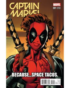 CAPTAIN MARVEL #1 BAGLEY DEADPOOL VA 2016