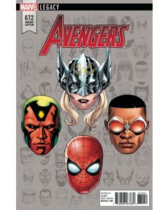 AVENGERS #672 MCKONE LEGACY HEADSHOT VAR LEG