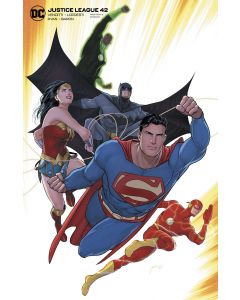 JUSTICE LEAGUE #42 CARD STOCK MIKEL JANIN VAR ED